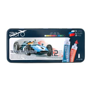 Tempera barve v tubi 7,5 ml DIRKALNIK AERO set 12/1