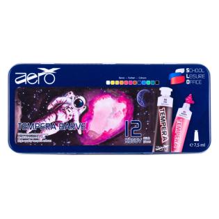 Tempera barve v tubi 7,5 ml ASTRONAVT AERO set 12/1