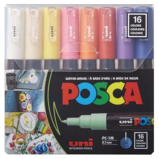 Marker flomastri akrilni POSCA UNI PC-1M osnovne barve set 16/1 70300