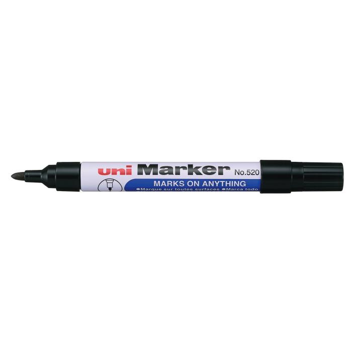 Marker permanentni vodoodporni okrogla konica UNI NO. 520 F