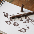 Marker permanentni vodoodporni črn temno siv rjav PIN UNI BRUSH set 5/1 72745