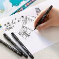 Marker permanentni vodoodporni črn temno siv rjav PIN UNI BRUSH set 5/1 72745