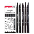 Marker permanentni vodoodporni črn PIN UNI CALIGRAPHY set 5/1 72746