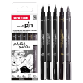Marker permanentni vodoodporni črn PIN UNI MANGA SHOJO set 5/1 72754