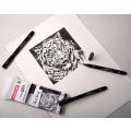 Marker permanentni vodoodporni črn PIN UNI SKETCHING set 5/1 72751