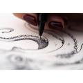 Marker permanentni vodoodporni PIN FINE LINE UNI URBAN DOTWORK STARTER KIT set 8/1 76268