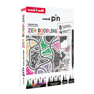Marker permanentni vodoodporni PIN FINE LINE UNI ZEN DOODLING M5-228 set 8/1  79413