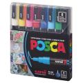 Marker flomastri akrilni POSCA UNI PC-3M osnovne barve set 8/1 70303