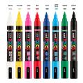 Marker flomastri akrilni POSCA BRUSH UNI PC-5BR osnovne barve set 8/1 76276