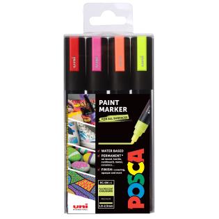 Marker fluorescentne barve POSCA UNI PC-5M NEON set 4/1