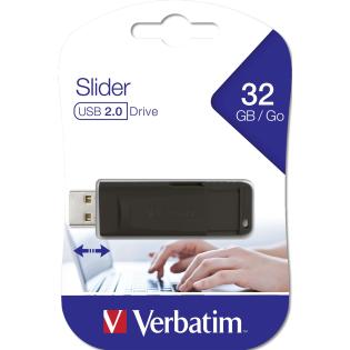 USB ključ 32 GB črn VERBATIM STORENGO SLIDER