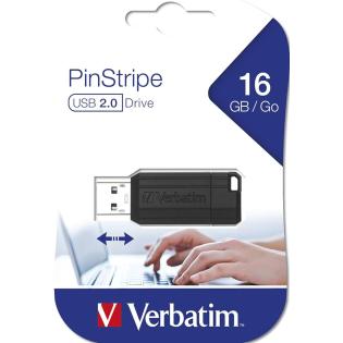 USB KLJUČ VERBATIM 49063 16GB PINSTRIPE ČRN 29009 nn