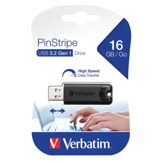 USB ključ 16 GB 3.2 GEN 1 VERBATIM PRINTSTRIPE BLACK 49316 