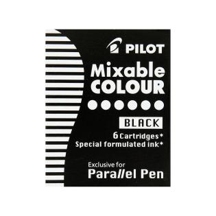 Vložki pumpice bombice za nalivno kaligrafsko pero črne PILOT PARALLEL PEN set 6/1 IC-P3-S6-B