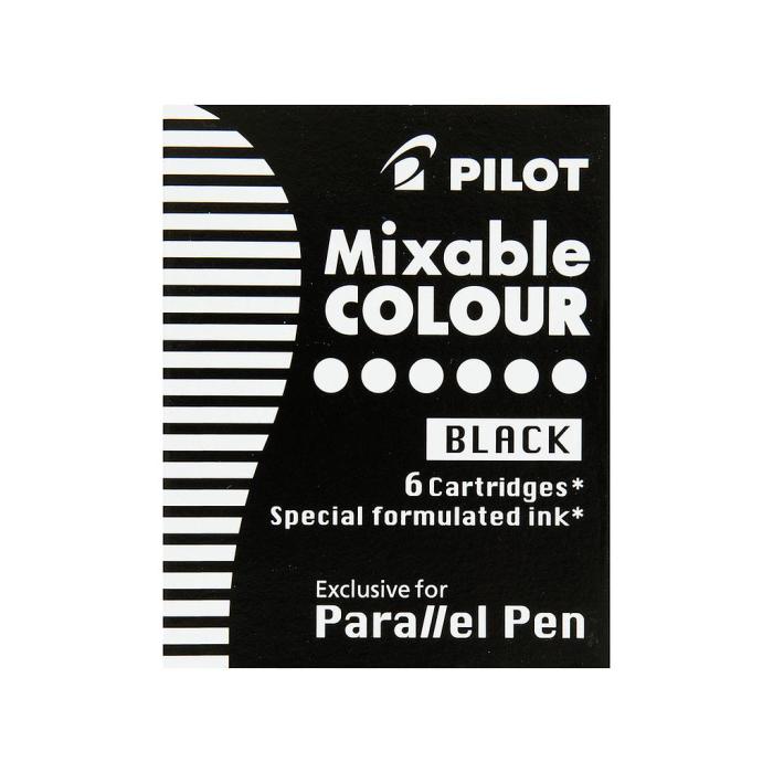 Vložki pumpice bombice za nalivno kaligrafsko pero črne PILOT PARALLEL PEN set 6/1 IC-P3-S6-B