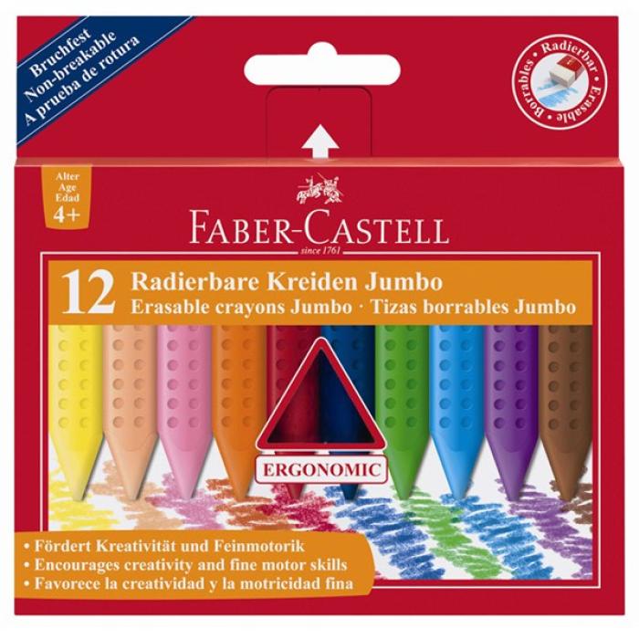 Voščenke trirobne FABER CASTELL JUMBO set 12/1