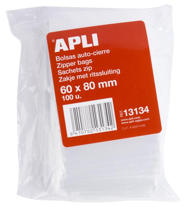 Vrečka PVC ZIP APLI set 100/1