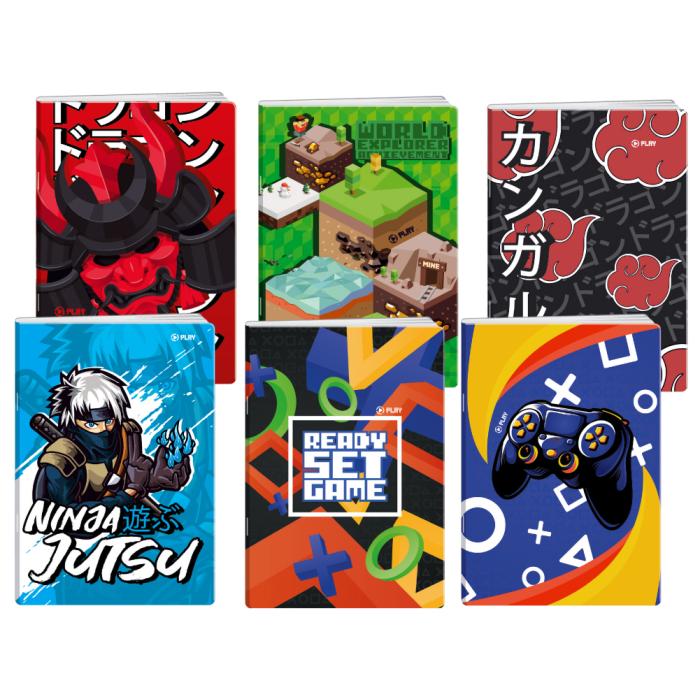 Zvezek A4 črtni 50 listni 75 g PLAY GAME BOYS GAMER 189171