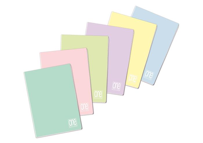 Zvezek A4 mali karo 5x5 mm 42 listni 80 g ONE COLOR PASTEL 6579