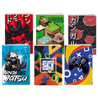 Zvezek A4 mali karo 5x5 mm 50 listni 75 g PLAY GAME BOYS GAMER 189170