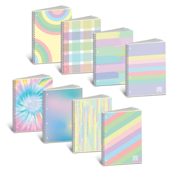 Zvezek A4 špiralni črtni 60 listni 80 g ONE COLOR PASTEL PLUS BLASETTI 7750
