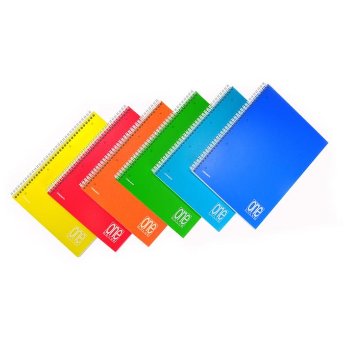 Zvezek A4 &scaron;piralni črtni s perforacijo 80 listni 80 g PPL platnica ONE COLOR BLASETTI 2936
