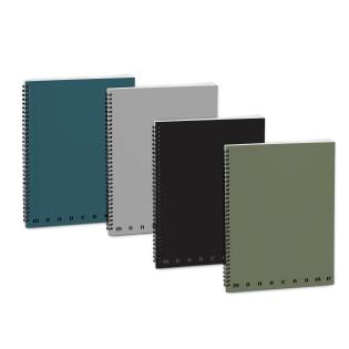 Zvezek A4 &scaron;piralni s perforacijo črtni 70 listov 80 g MONOCROMO PLUS 02326971R