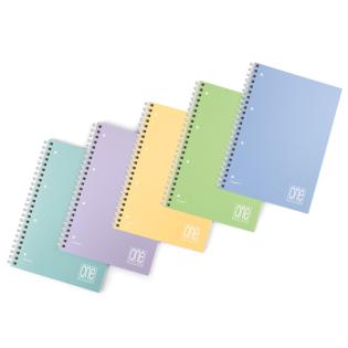 Zvezek A4 &scaron;piralni črtni 80 listni 80 g PPL platnica ONE COLOR PASTEL BLASETTI 7037