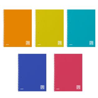 Zvezek A4 &scaron;pirala črtni 140 listni 80 g perforirani ONE COLOR PPL 5952