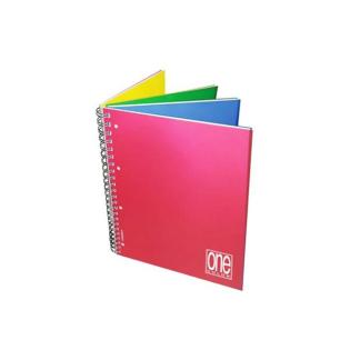 Zvezek &scaron;piralni pregradni A4 črtni trde platnice 120 listov ONE COLOR 6429