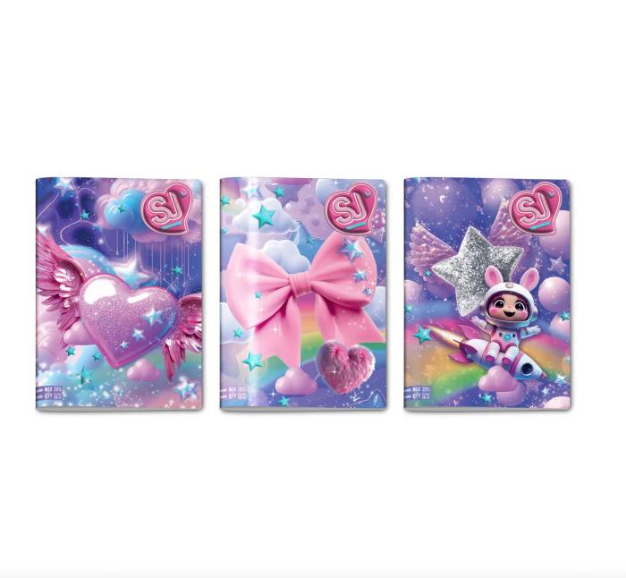 Zvezek A4 veliki karo 1x1 cm 96 listni SEVEN MAXI GIRL 96/100 50C202632-10M