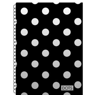 Zvezek &scaron;piralni črtni 80 g DOTS