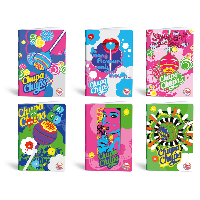 Zvezek črtni A4 40 listni 75g CHUPA CHUPS LIZIKA MAR-MAR NEON FLUO 1211640093